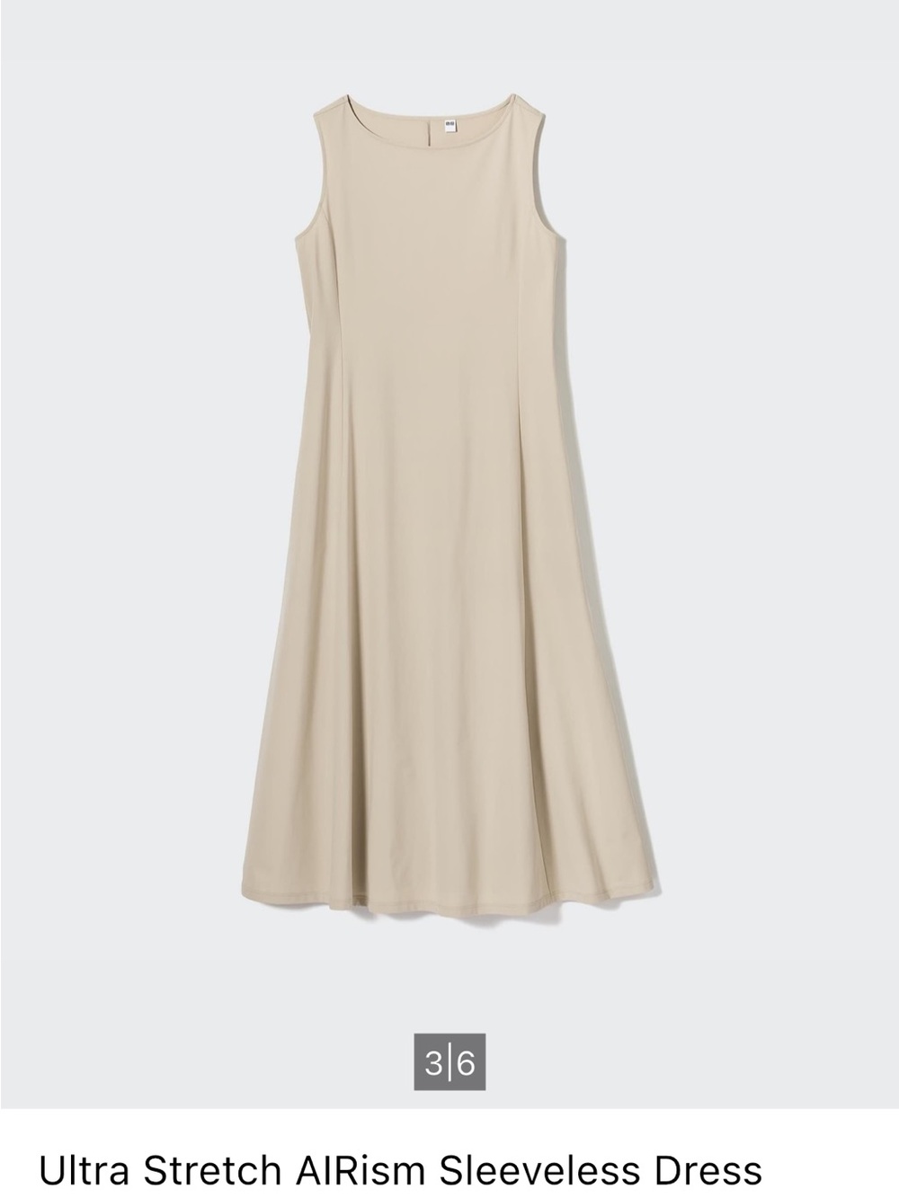 Uniqlo Sleeveless Maxi Dress - Cream Beige